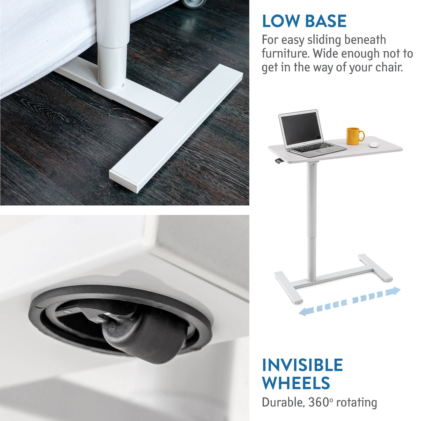 Laptop Table, Adjustable Laptop Table, Portable Laptop Table, Laptop Table on Wheels, Tatkraft Relax, 9