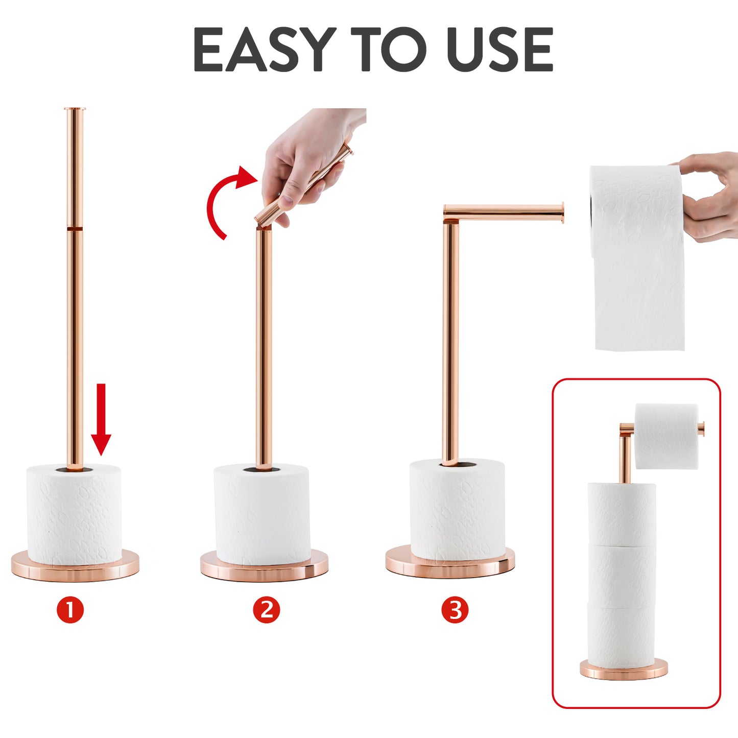 Toilet Roll Holder | Toilet Paper Storage | Free Standing Toilet Roll Holder | Toilet Paper Holder | Toilet Roll Storage