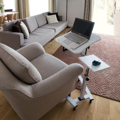 Adjustable Laptop Table, Portable Laptop Desk, Sofa Desk, Laptop Bed Table, with Mouse Pad, Desk on Wheels, Tatkraft Like, 2