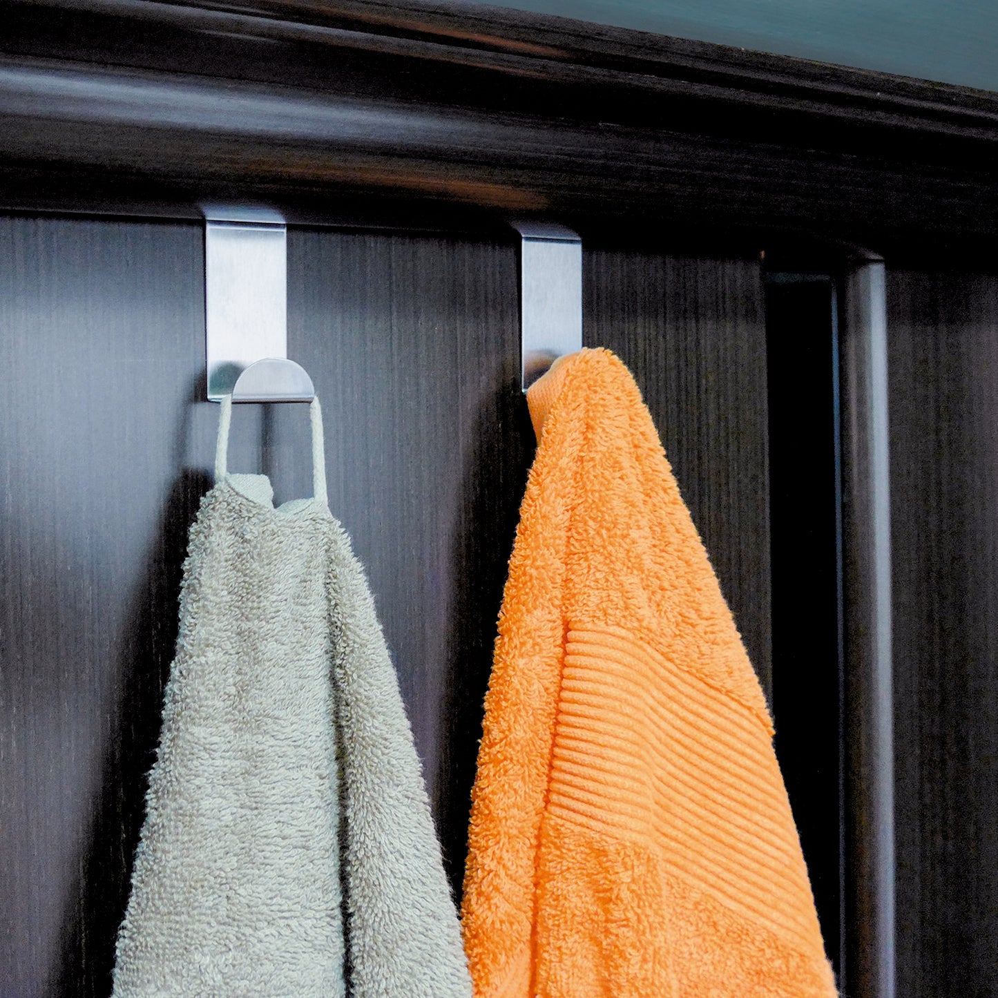 10 Stainless Steel Door Hooks,Reversible for Standard Door and Wardrobe, Tatkraft Seger, 5