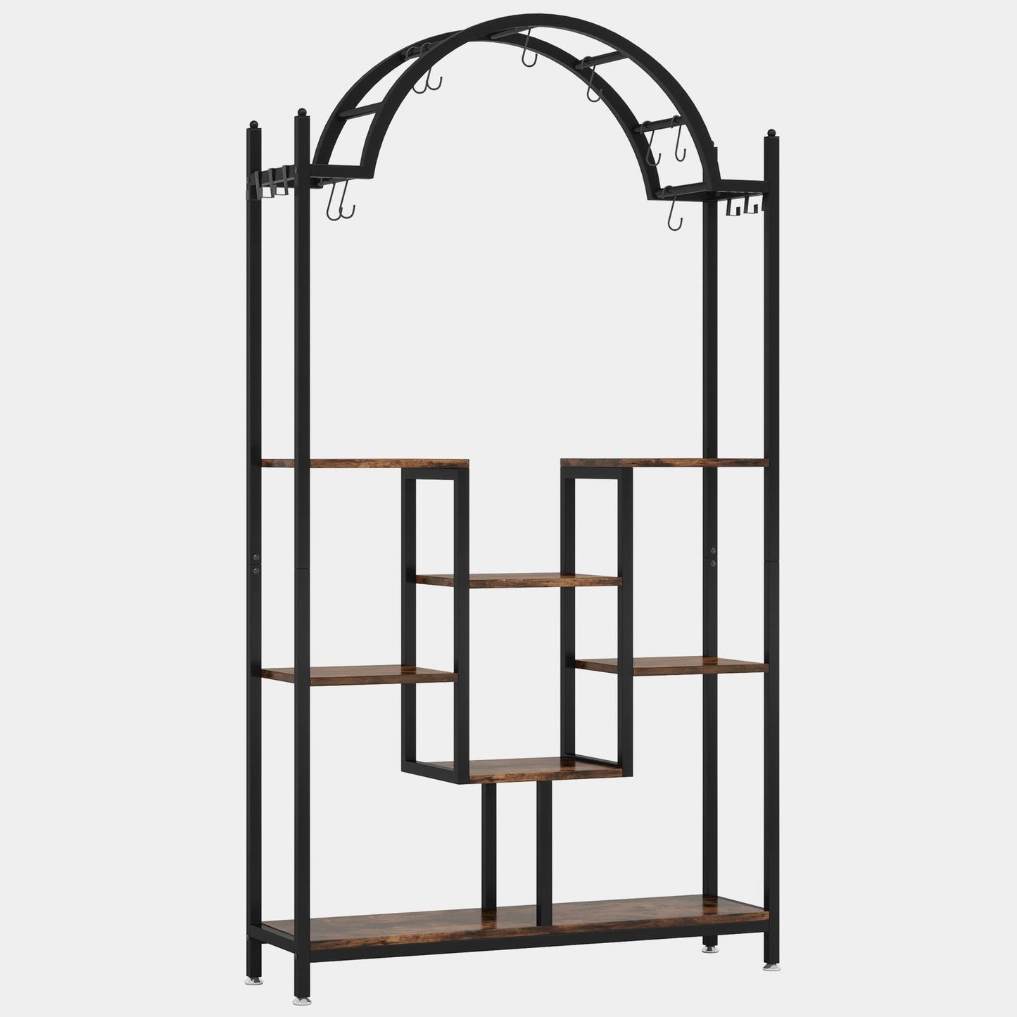 Plant Stand, 74.8" Arched Flower Stands with Hanging Hooks, Tribesigns, 3