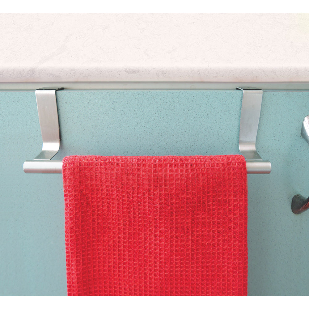 Over Door Towel Rail, Over Door Towel Rack,Towel Holder for Cupboard Drawer Cabinet,  Stainless Steel, Tatkraft Horizon, 4
