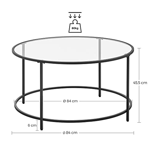 Round Coffee Table, Glass Table, Tempered Glass Bedside Table, Sofa Table, Coffee Table,  Round Table 3