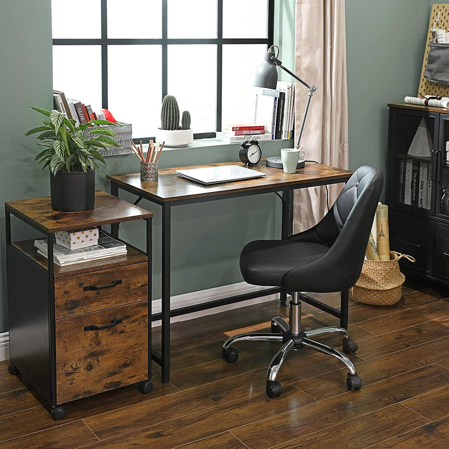 VASAGLE - Writing Desk, Computer Desk, Small Office Table, 100 x 50 x 75 cm, Study, Home Office, Simple Assembly, Metal