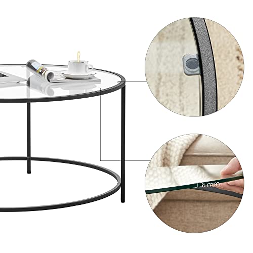 Round Coffee Table, Glass Table, Tempered Glass Bedside Table, Sofa Table, Coffee Table,  Round Table 6