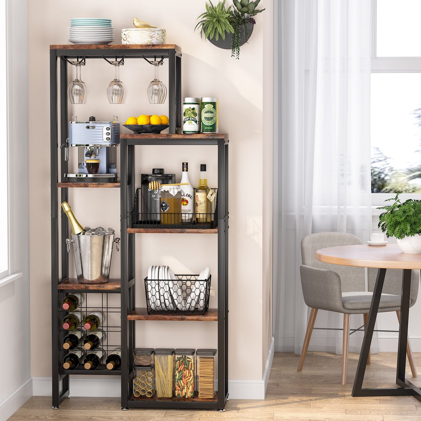 Tribesigns Rack, 5-Tier Freestanding Wine Display Shelf Tribesigns