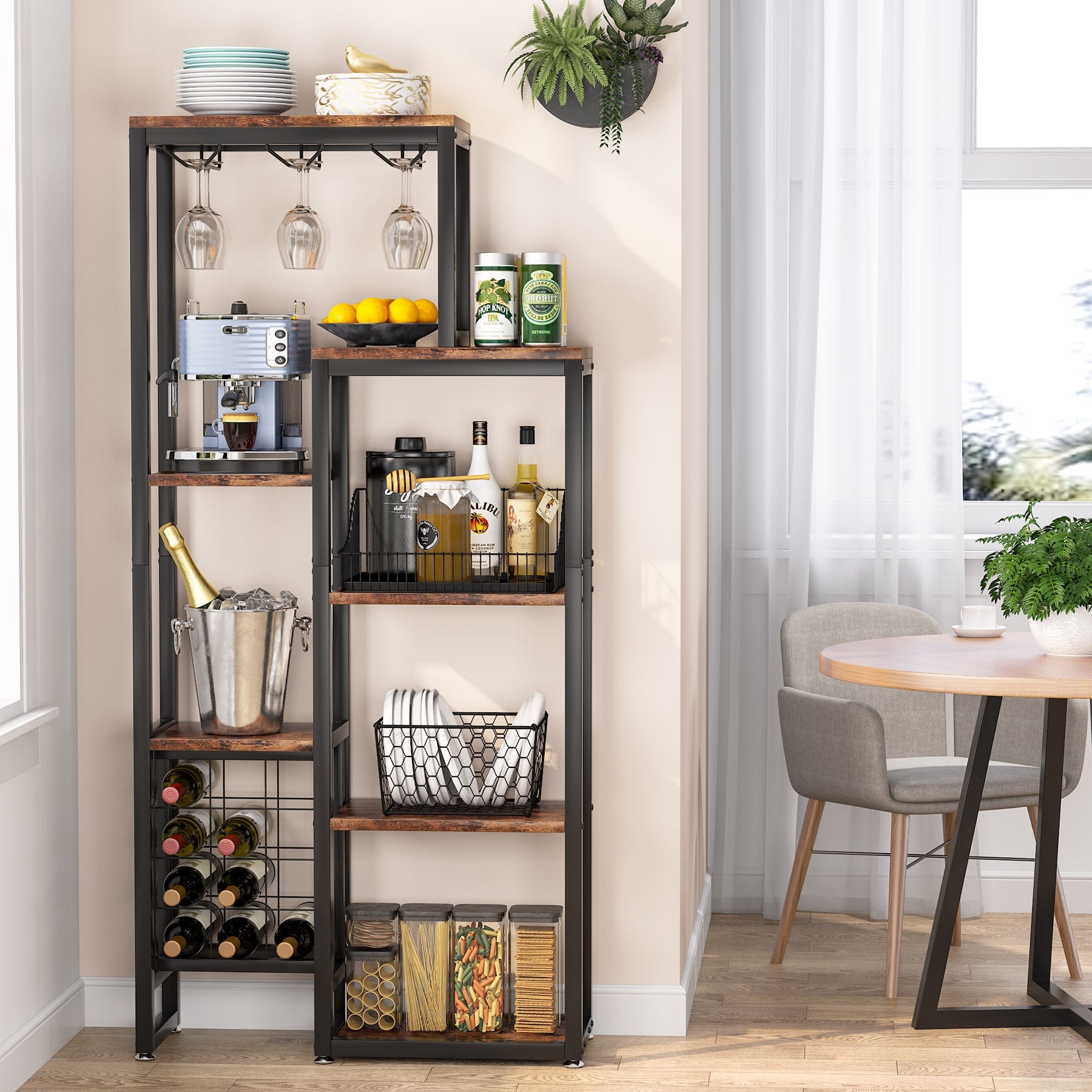 Tribesigns Rack, 5-Tier Freestanding Wine Display Shelf Tribesigns