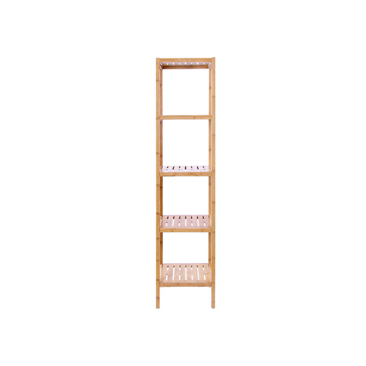 5-Tier Bamboo Bathroom Shelf, Standing Kitchen Rack, 33 x 33 x 146 cm(L x W x H), for Narrow Spaces, SONGMICS, 1