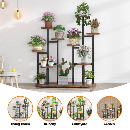 Plant Stand, Multi-Tiered 11 Potted Plant Shelf Flower Stands, Tribesigns, 6