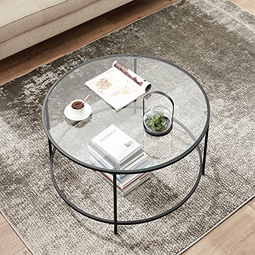 Round Coffee Table, Glass Table, Tempered Glass Bedside Table, Sofa Table, Coffee Table,  Round Table 5