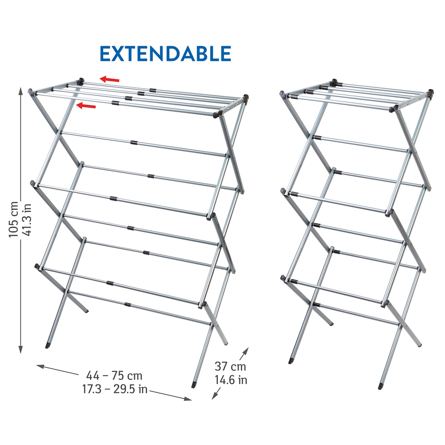 Foldable Drying Laundry Rack, Portable Clothes Horse Made of Rustproof Steel, art moon Gobi, 2