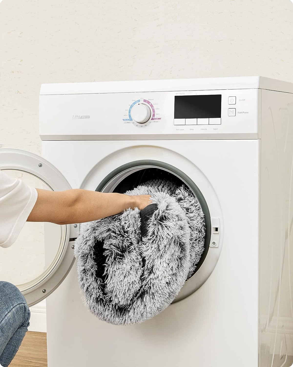 Dog Bed, Linen-Look Pet Bed, Dog Sofa Bed, Dog Bed Mats, Dog Furniture, Cuddly Dog Sofa, 6