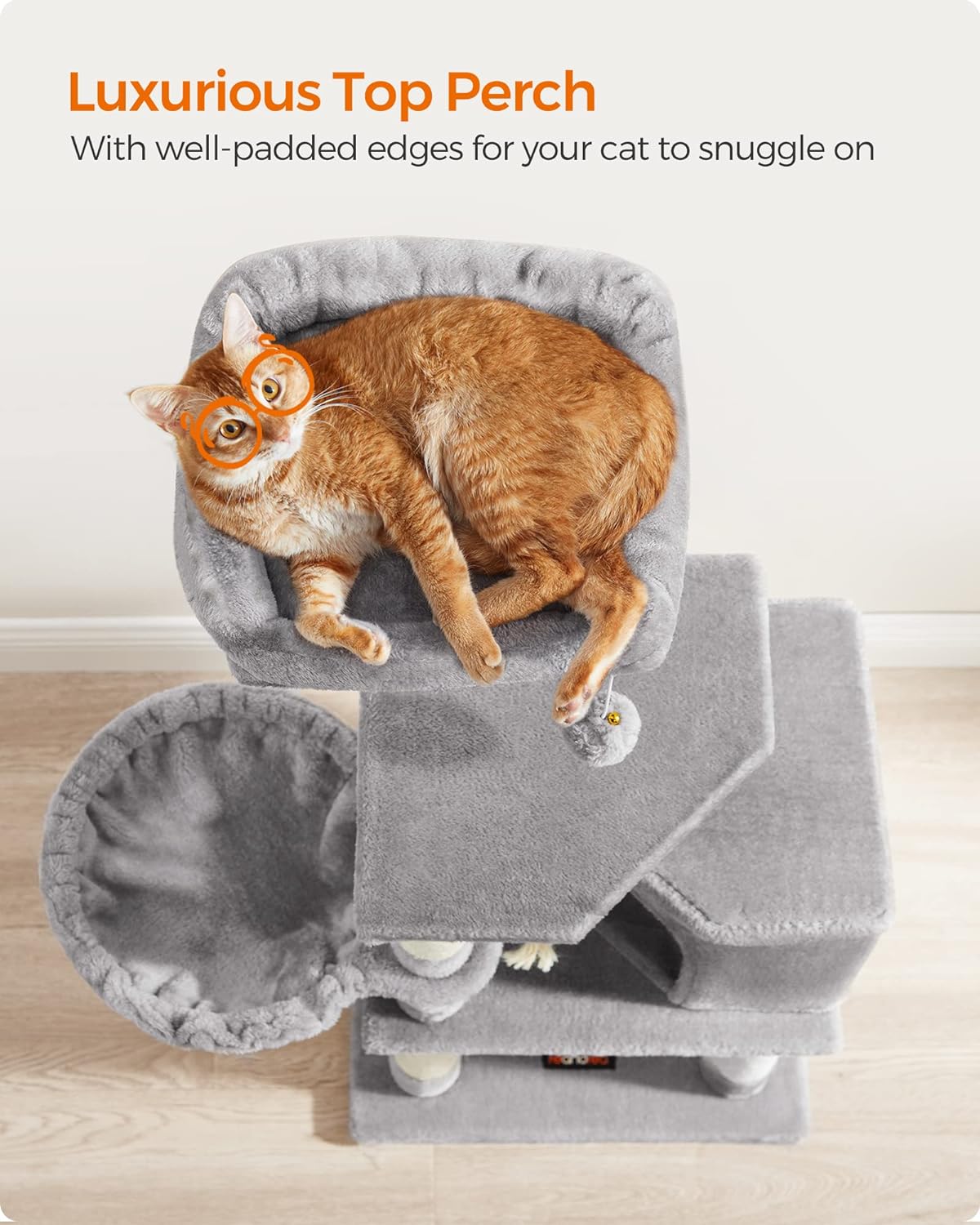 Cat Tree, Cat Tower for Indoor Cats, Cat Condo, Cat Bed Furniture, Kittens Activity Center, Cat Furniture, 4