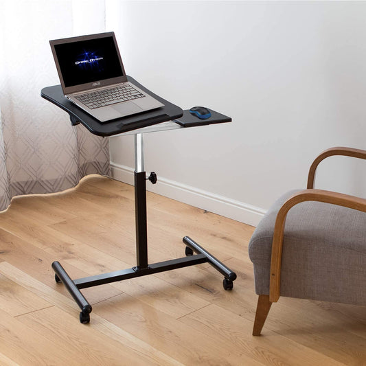 Laptop Table, Portable Laptop Desk, Laptop Desk with Mouse Board, Laptop Desk for Couch, on Wheels, Tatkraft Vanessa, 3