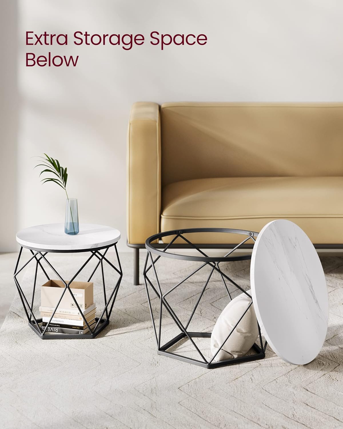 Round Coffee Tables, Coffee tables, tray for coffee table, ottoman for coffee table 6