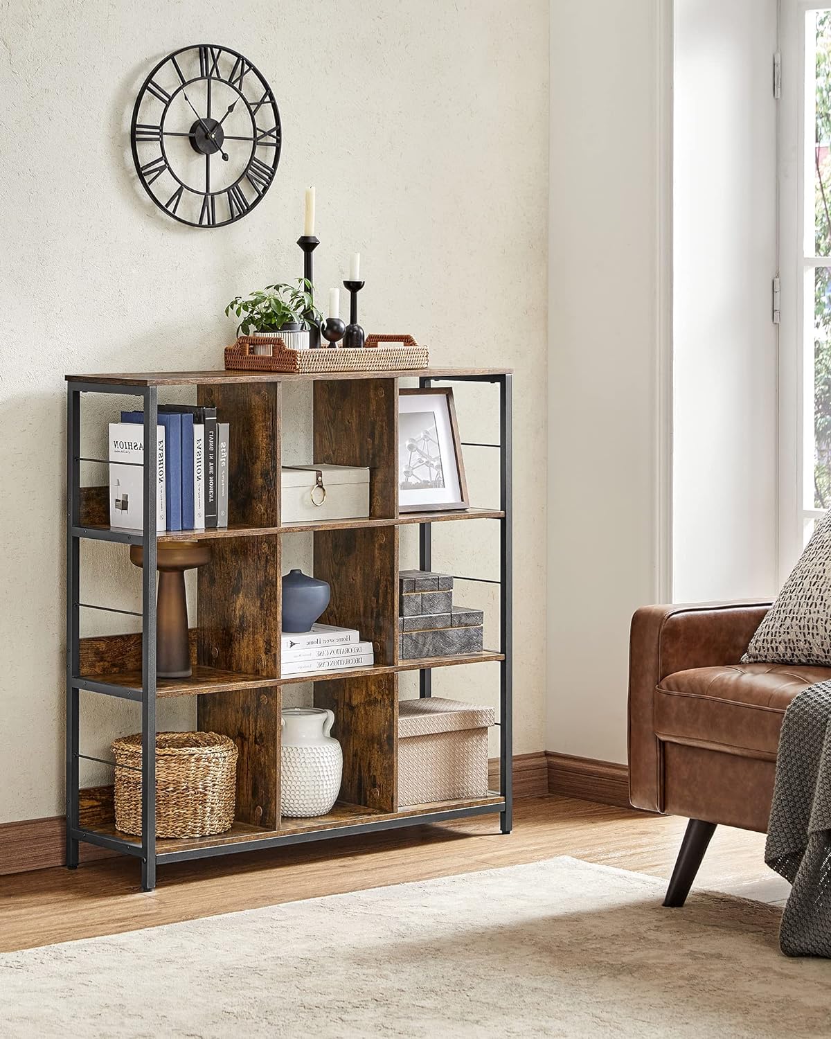 Tree Bookshelf, Floor Standing Bookcase, Wooden Shelves, Corner Bookshelf Tree, Cube Storage Shelf 3