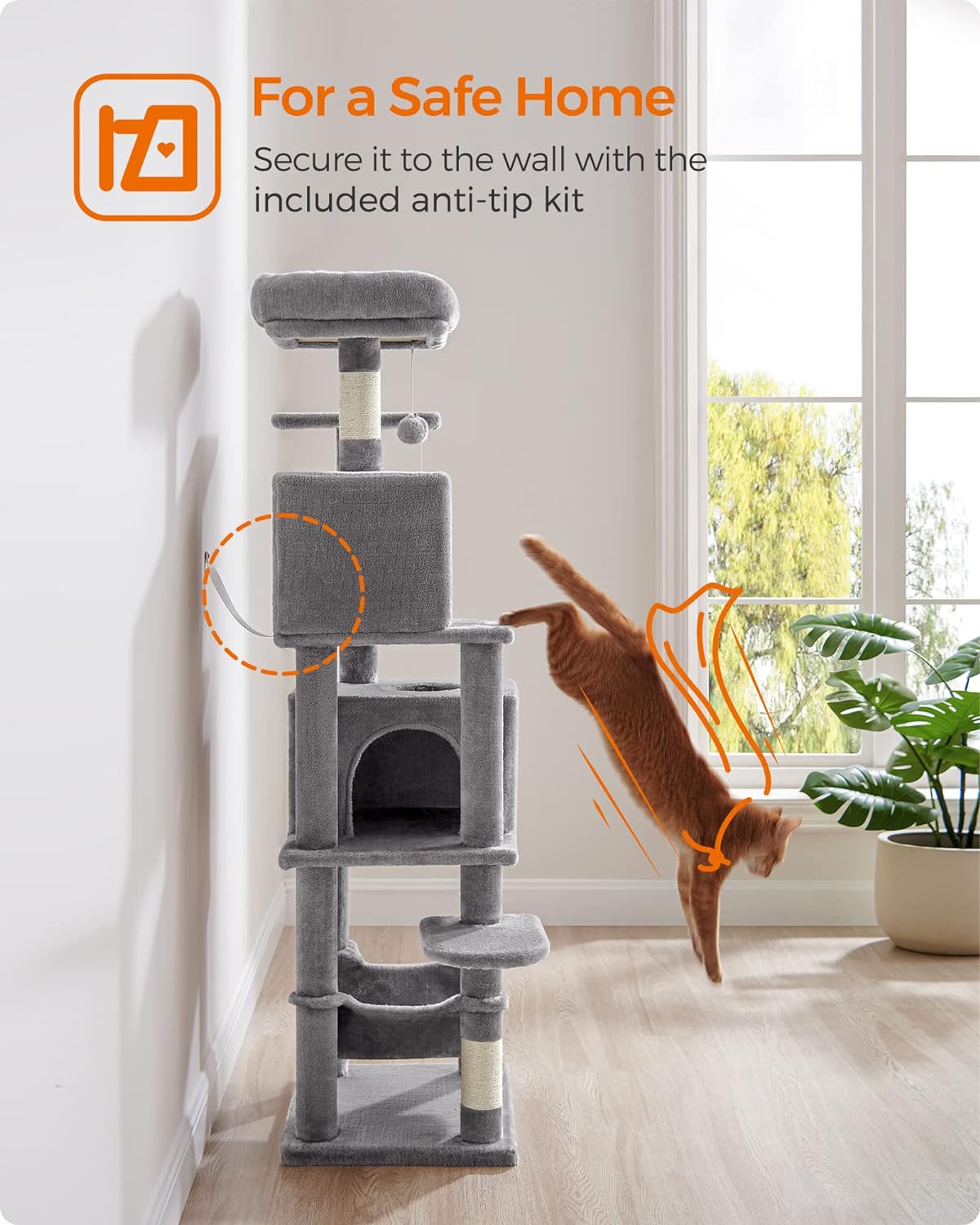 Cat Tree, Cat Tower for Indoor Cats, Cat Condo, Cat Bed Furniture, Kittens Activity Center, Cat Furniture, 7