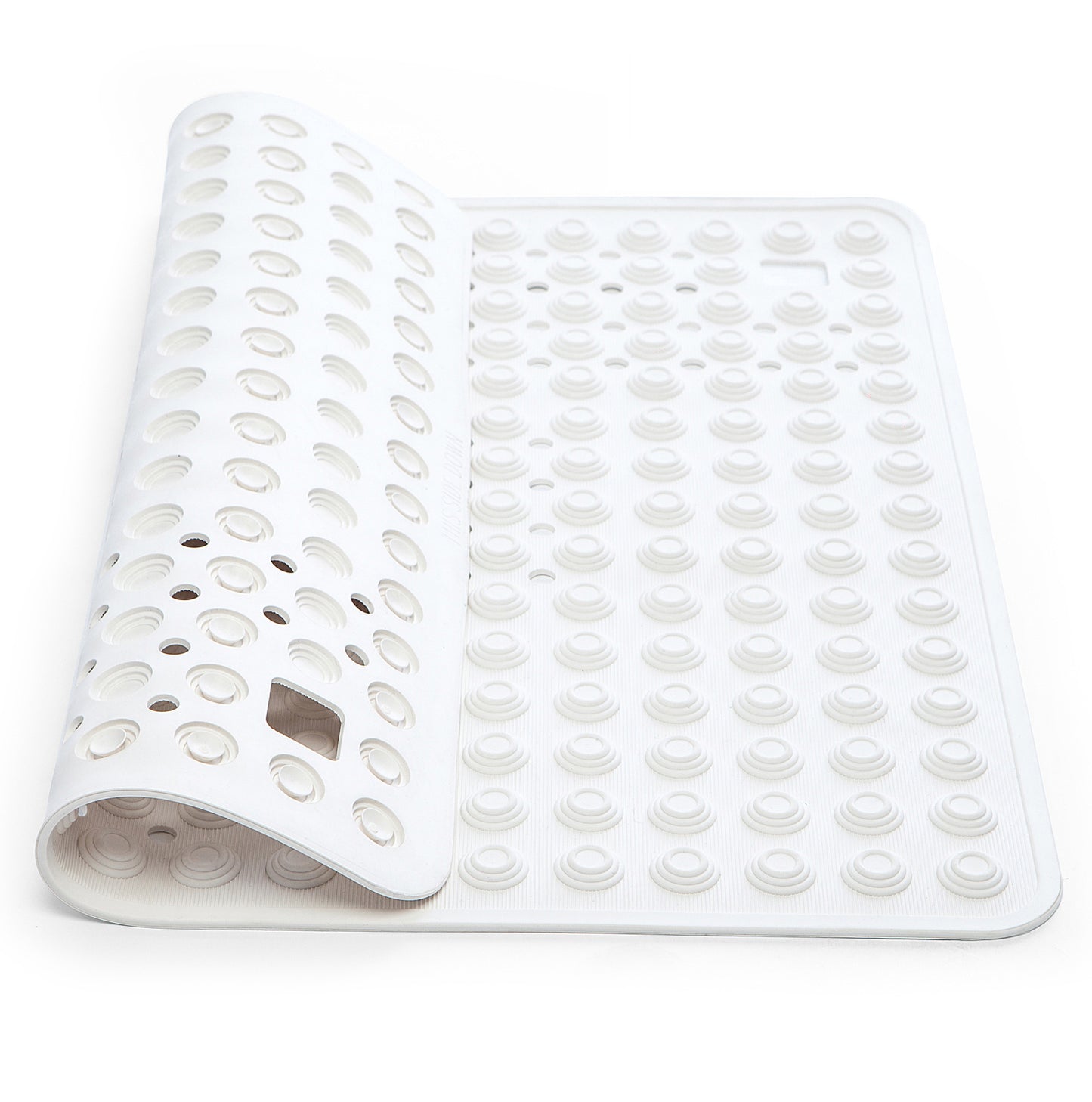 Heavy Duty Shower Mat Non Slip, Rubber Shower & Bathtub Mat with 134 Powerful Suction Cups, 60x60, White, Tatkraft Detail, 1