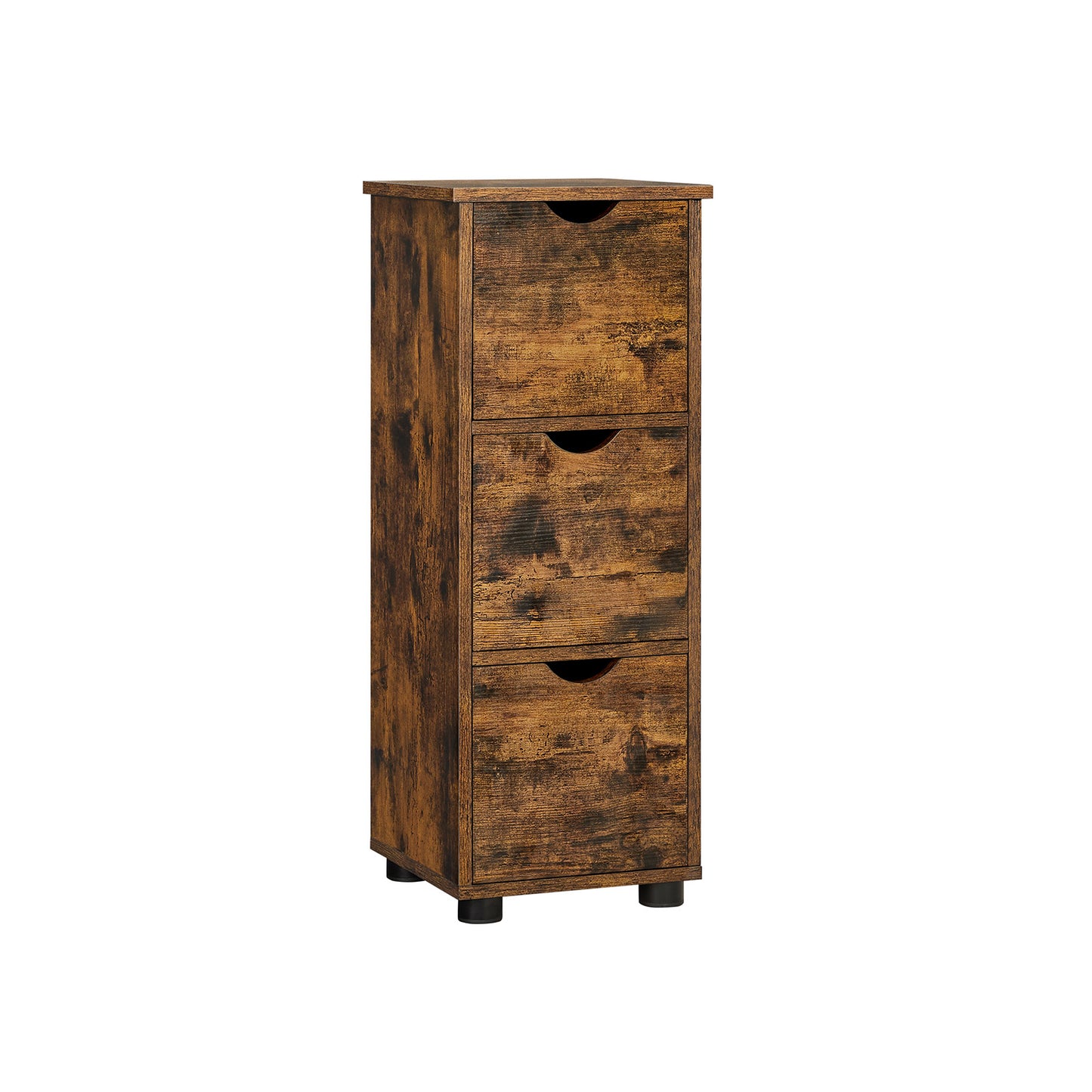 Bathroom Floor Cabinet, Slim Storage Unit 3 Drawers, 30 x 30 x 80 cm, for Bathroom, Living Room, Bedroom, Kitchen