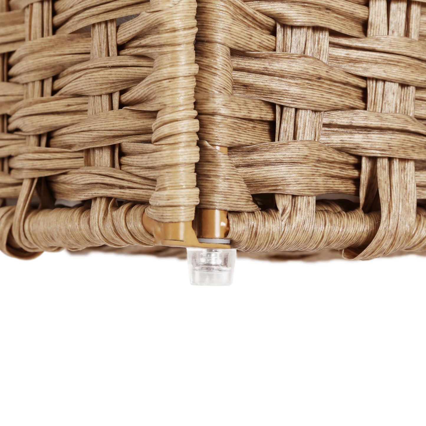 Handwoven Laundry Basket, 90L Synthetic Rattan Wicker Clothes Hamper with Lid and Handles, Foldable, Removable Liner Bag, 4