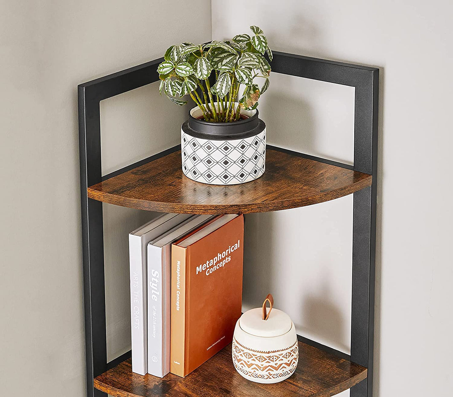 Corner Shelf, Storage Shelf, Plant Stand, Tree Bookshelf, Floor Standing Bookcase, Narrow Shelves 6