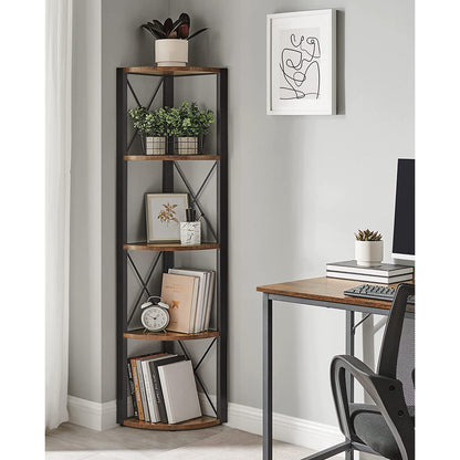 Tree Bookshelf, Floor Standing Bookcase, Wooden Shelves, Corner Bookshelf Tree, Narrow Bookshelves 2