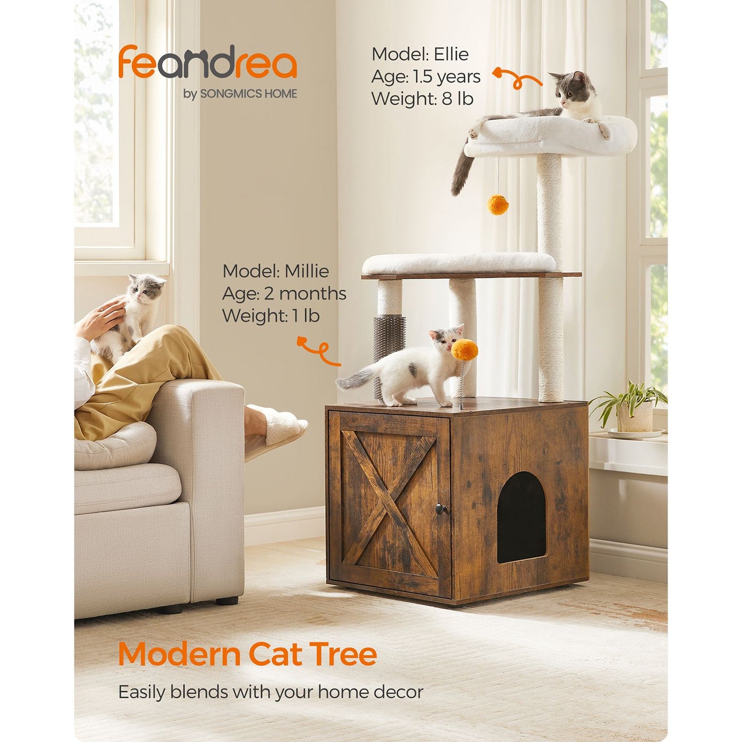 Cat Tree, Cat Tower for Indoor Cats, Cat Condo, Cat Bed Furniture, Kittens Activity Center, Cat Furniture, 1