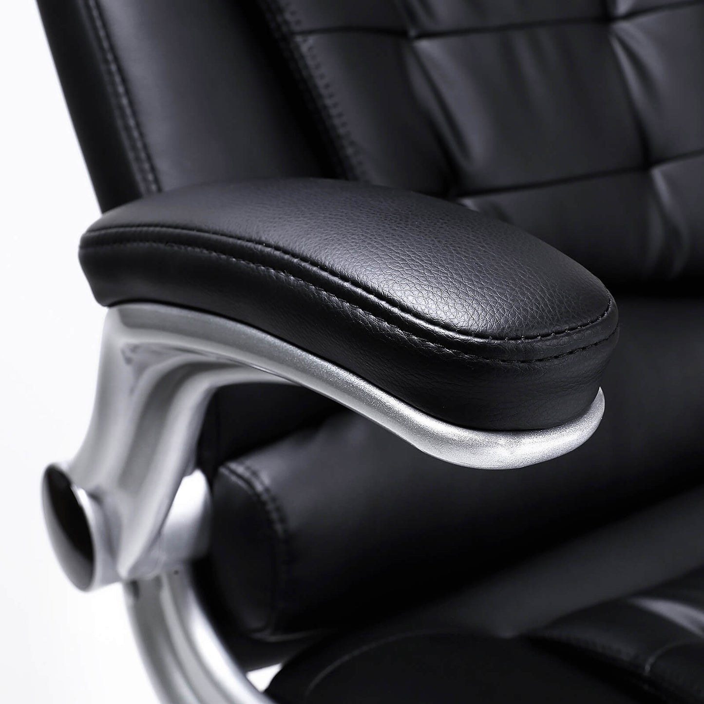 Office chair, office gaming chair, Polyurethane Black, black office chair, Computer Chair, office desk chair - SONGMICS 2