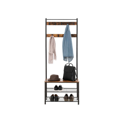 VASAGLE - Hang up your coat, take a seat, untie your shoes, and place them on one of the shelves down below — now you’re ready to unwind.
