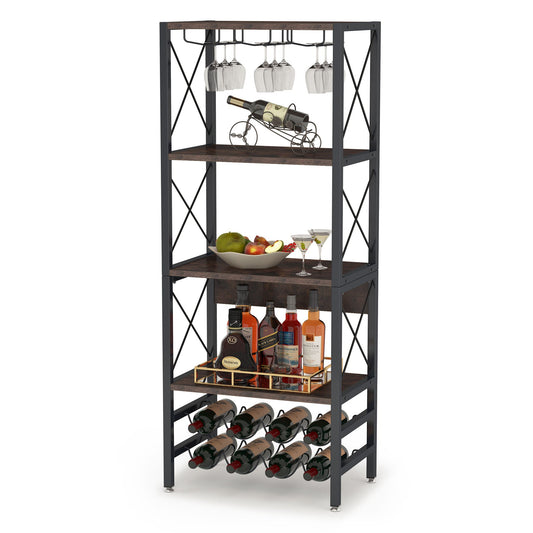 Bakers Rack, 4-Tier Industrial Wine Rack, Tribesigns, 2