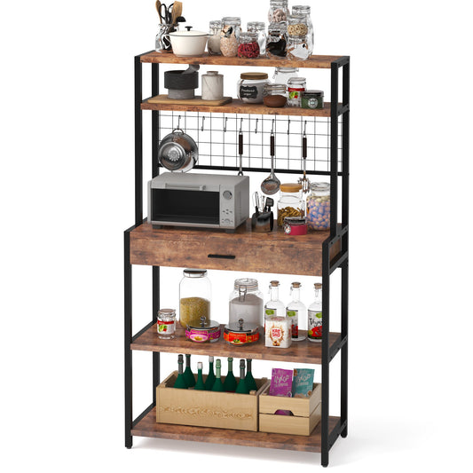 Tribesigns Baker's Rack, 5-Tier Kitchen Storage Shelf with Hutch Tribesigns
