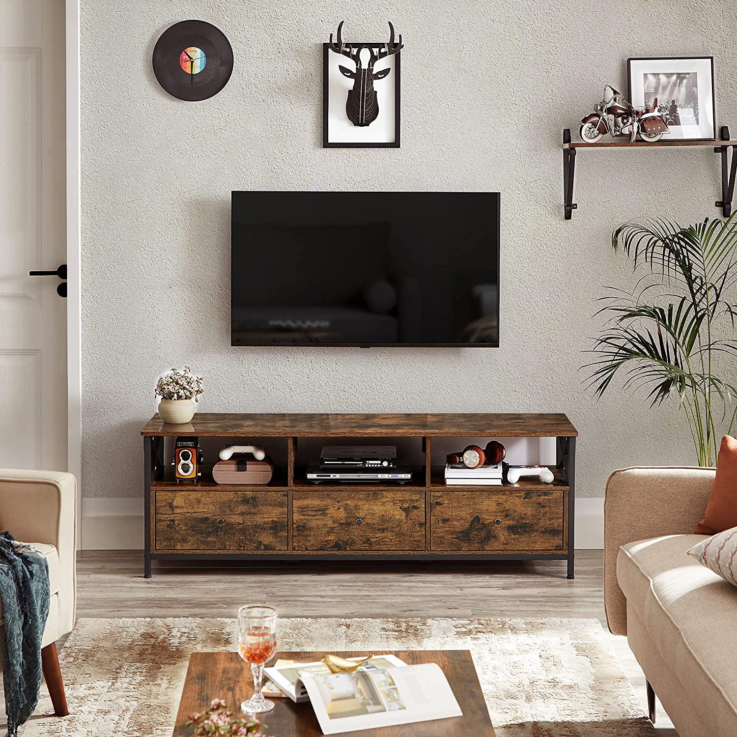Vasagle Furniture, TV cabinet with storage, Storage Cabinet, TV Stand Cabinet