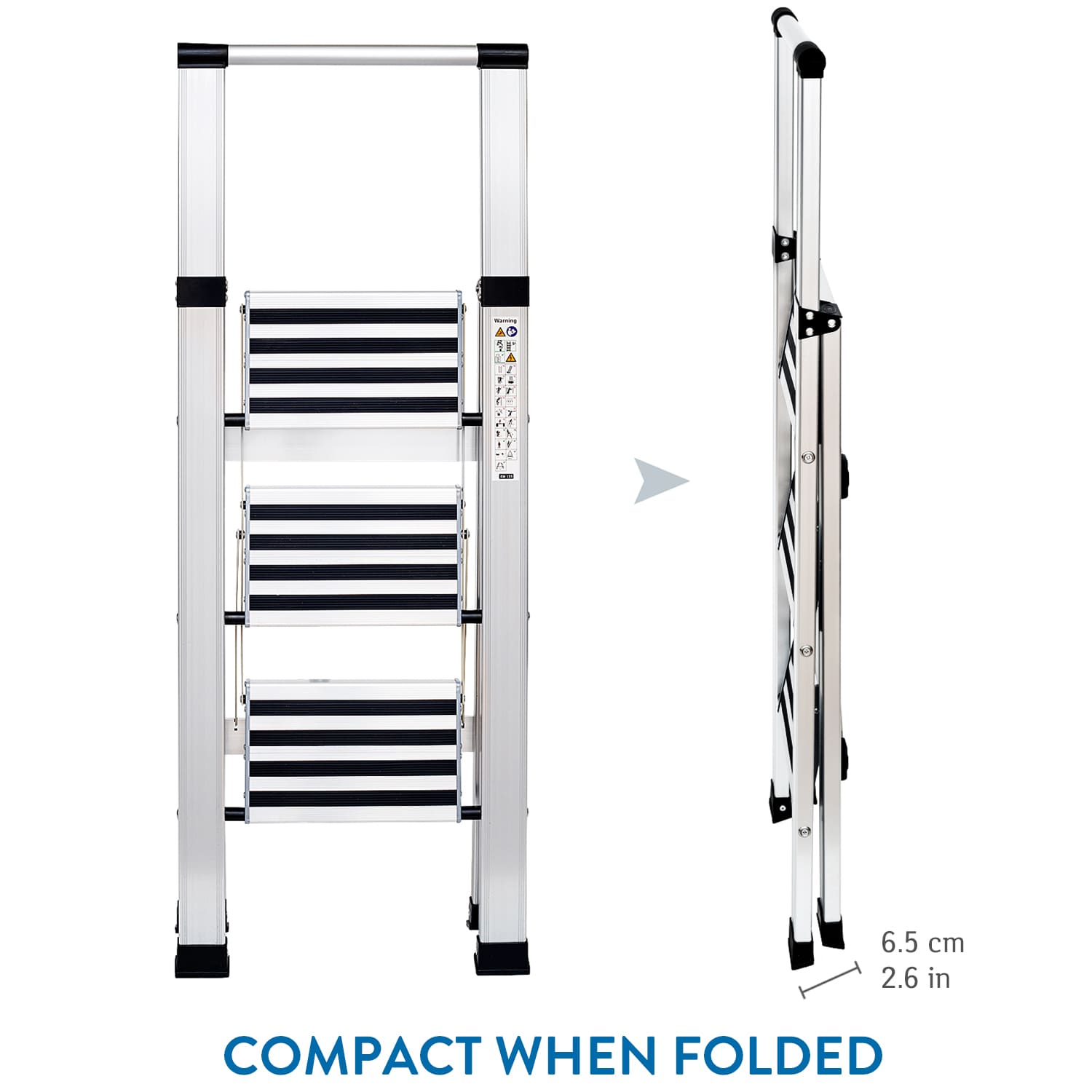 Compact folding ladder, Tatkraft Adamant 
