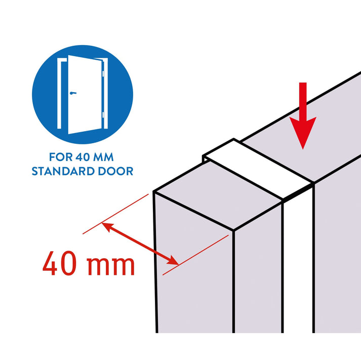 Door Hanger for Ironing Board, Iron and Ironing Board Holder Over Door, Space Saver, 24.5X9.5X42.5cm, art moon Flint, 5