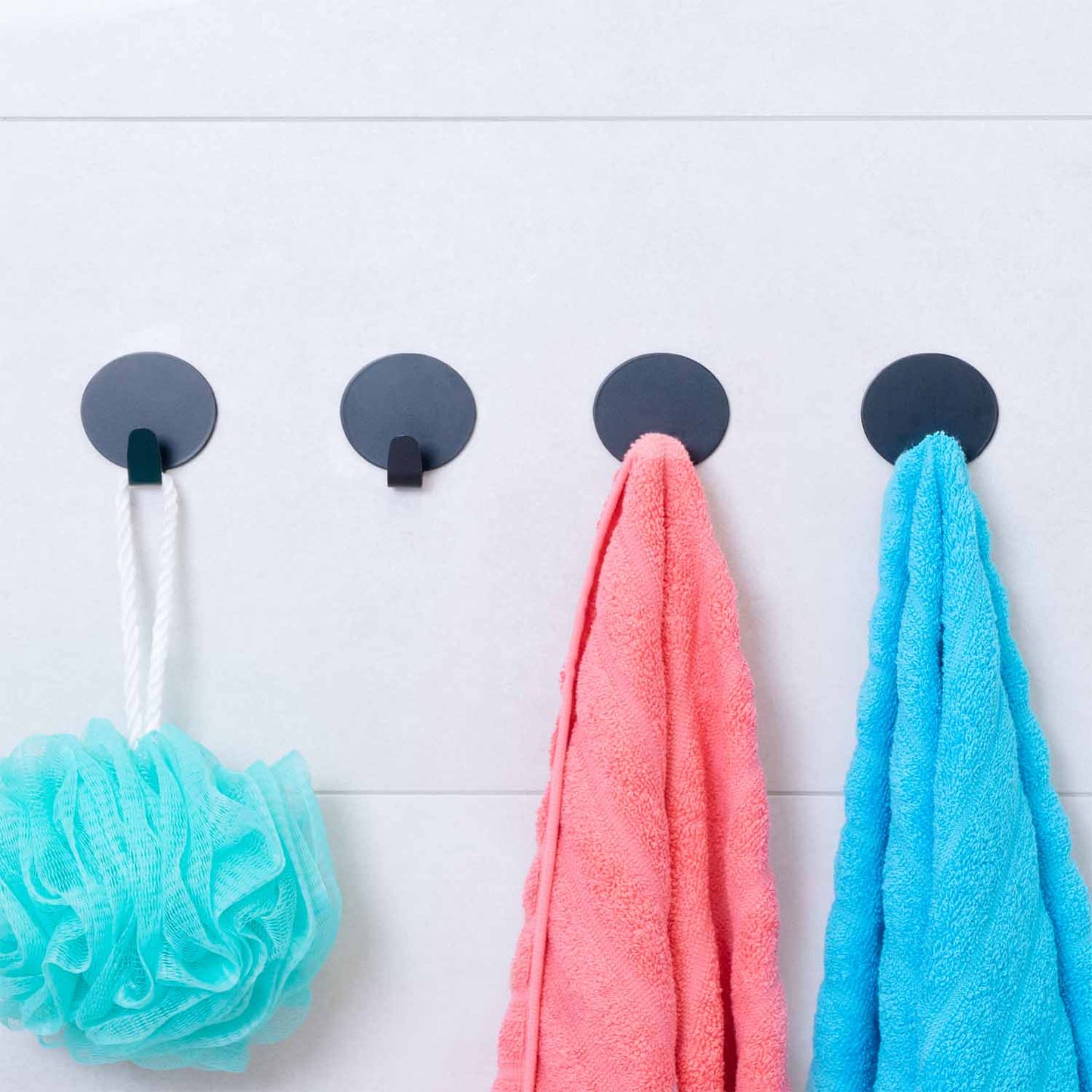 Towel Holder, Self-Adhesive Hooks - Tatkraft Crew 