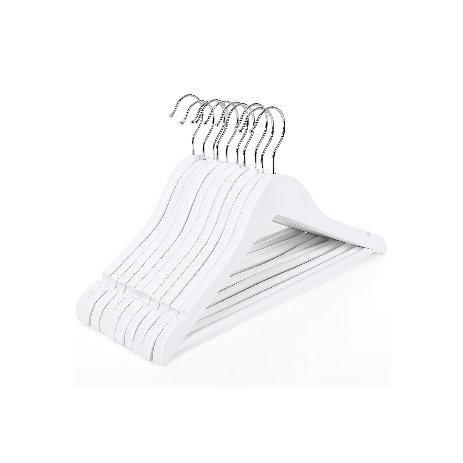 Wooden Coat Hangers with Bar, 20pcs, Childrens , Songmics, 1