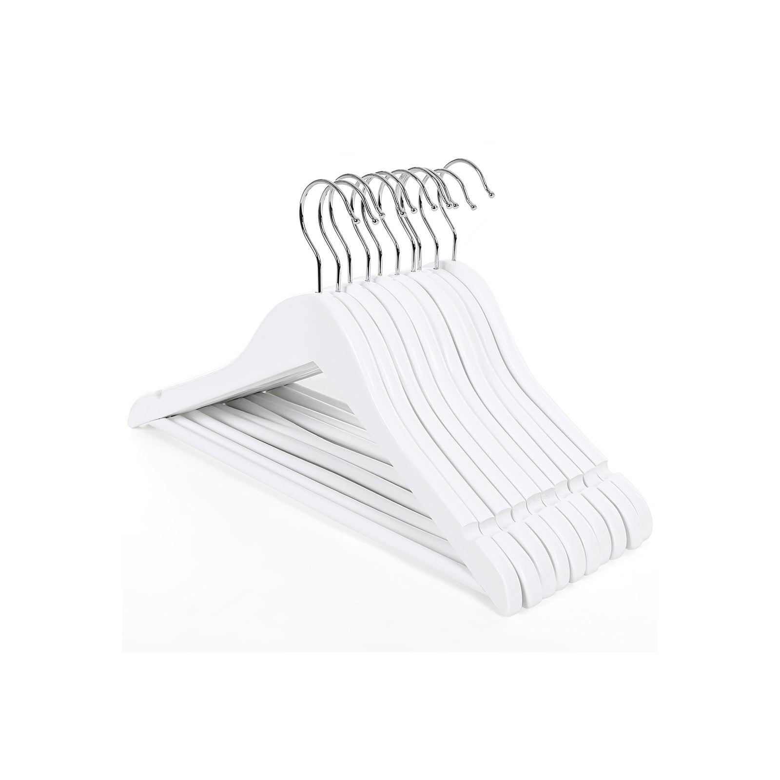 Wooden Coat Hangers with Bar, 20pcs, Childrens , Songmics, 2