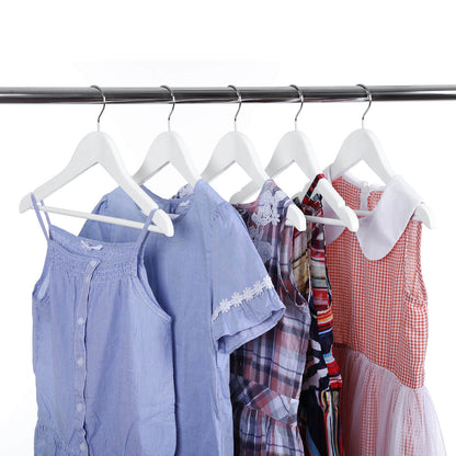 Wooden Coat Hangers with Bar, 20pcs, Childrens , Songmics, 3
