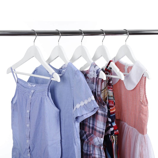 Wooden Coat Hangers with Bar, 20pcs, Childrens , Songmics, 3