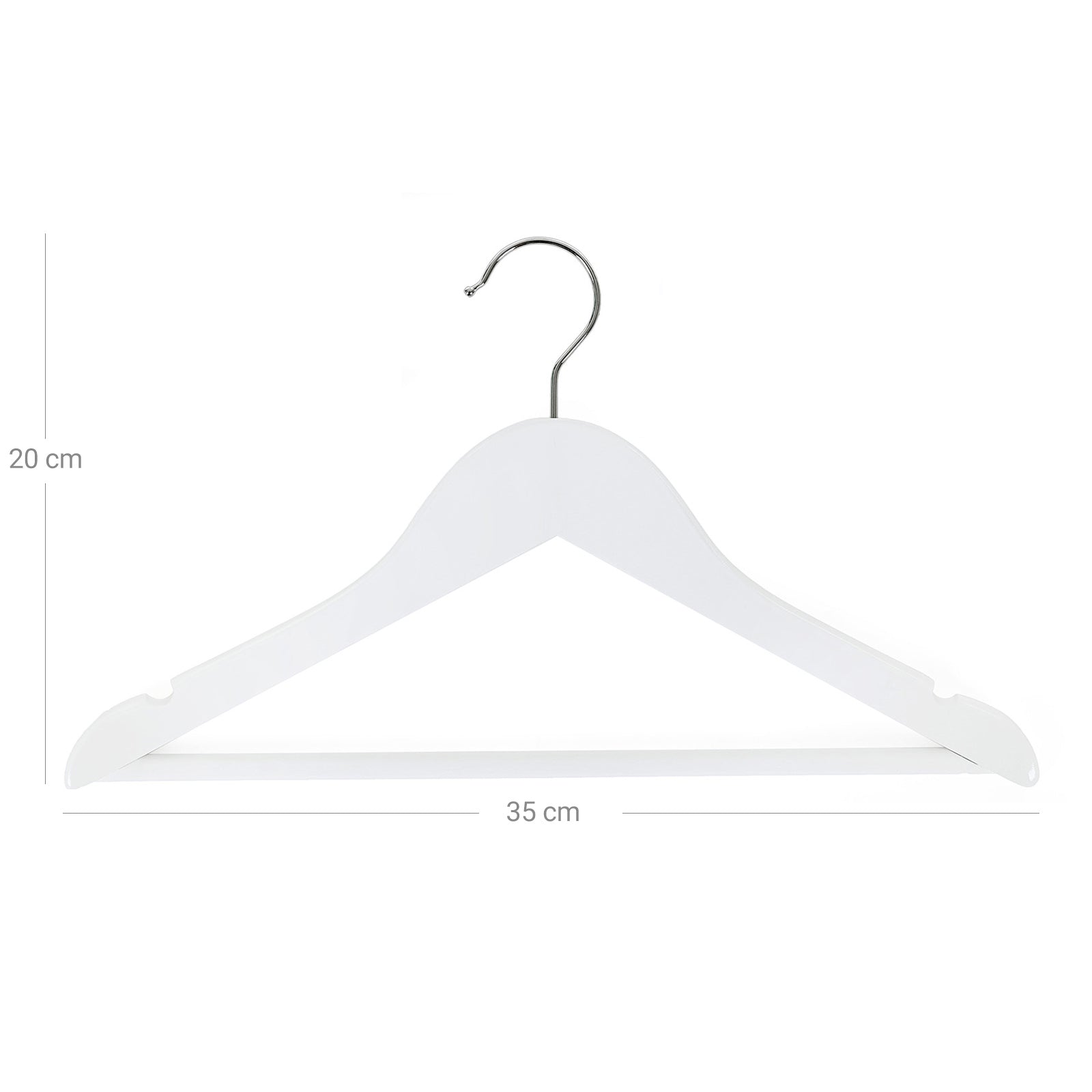 Wooden Coat Hangers with Bar, 20pcs, Childrens , Songmics, 7