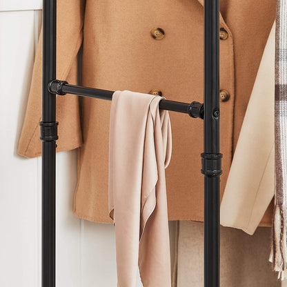Clothes Rail, Heavy Duty Clothes Rail, Industrial Clothes Rail, Double Rails, Clothes Rail on Wheels, SONGMICS, 7