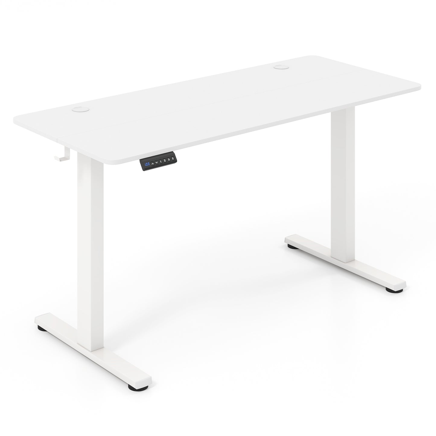 140 x 60 CM Height Adjustable Standing Desk with 3 Memory Heights-White, Costway, 1