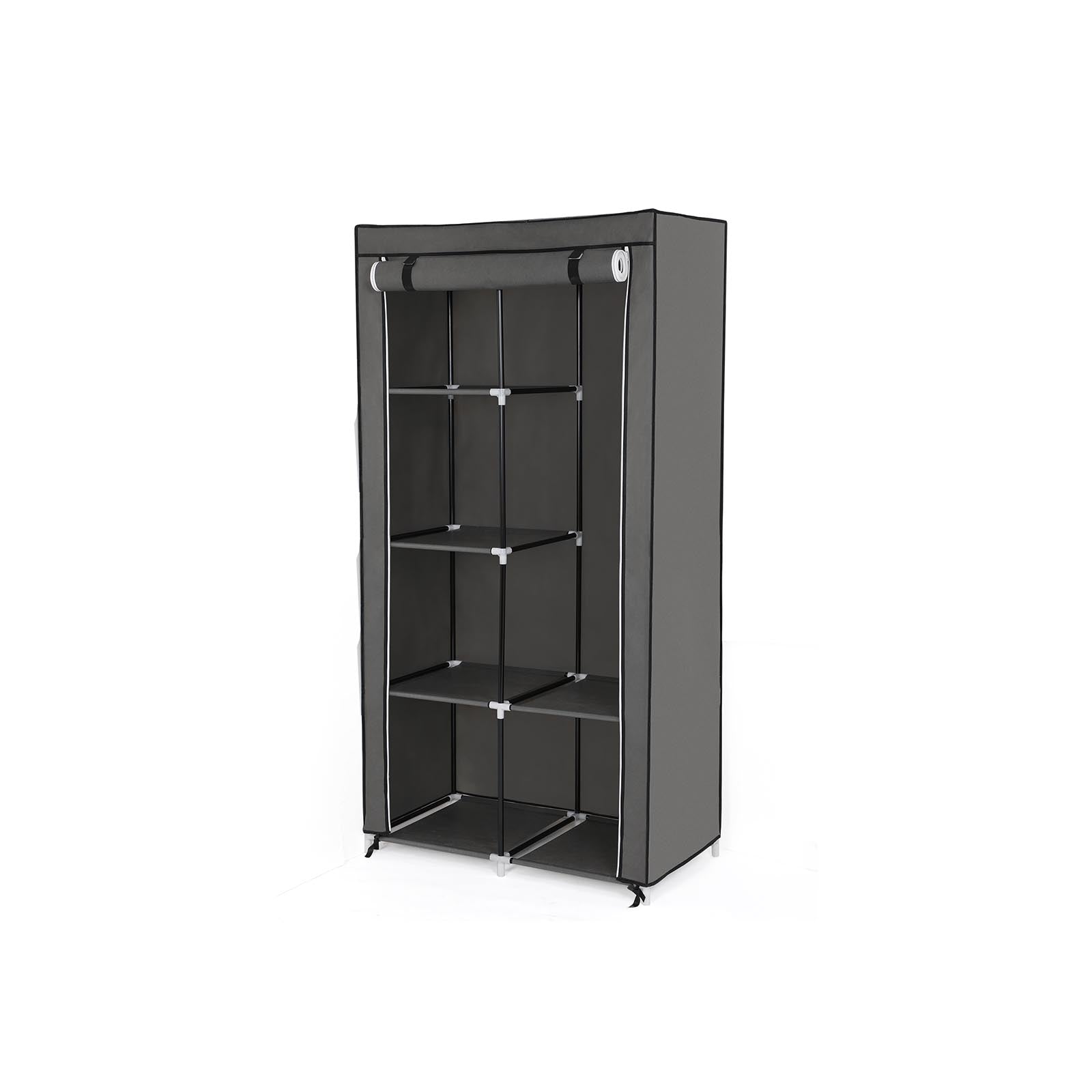 Fabric Wardrobe, Clothes Storage Organiser, 6 Shelves, 1