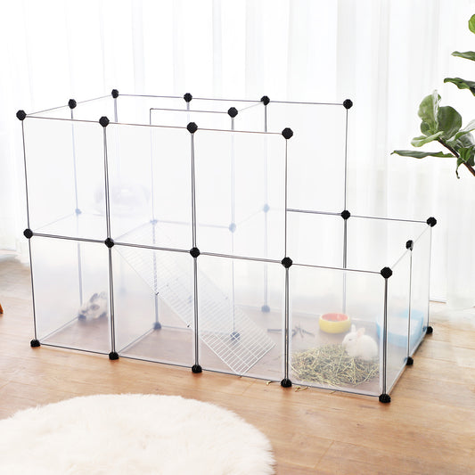 Guinea Pig Playpen, White, Songmics, 2