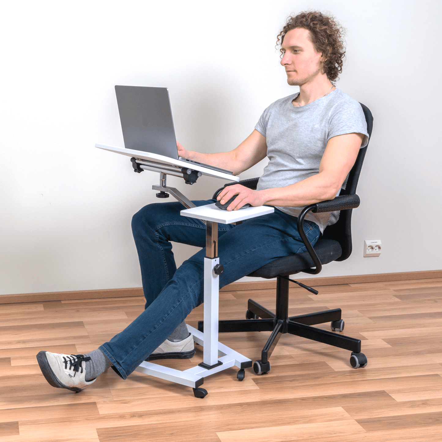 Laptop Table, Portable Laptop Desk, Sofa Desk, Laptop Bed Table, with Mouse Pad, Desk on Wheels, Tatkraft Like