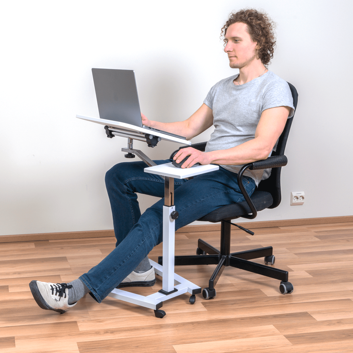 Laptop Table, Portable Laptop Desk, Sofa Desk, Laptop Bed Table, with Mouse Pad, Desk on Wheels, Tatkraft Like