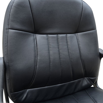 Swivel Executive Office Chair, PU Leather Desk Chair, Computer Chair, Gaming Seater, Black, HOMCOM, 7