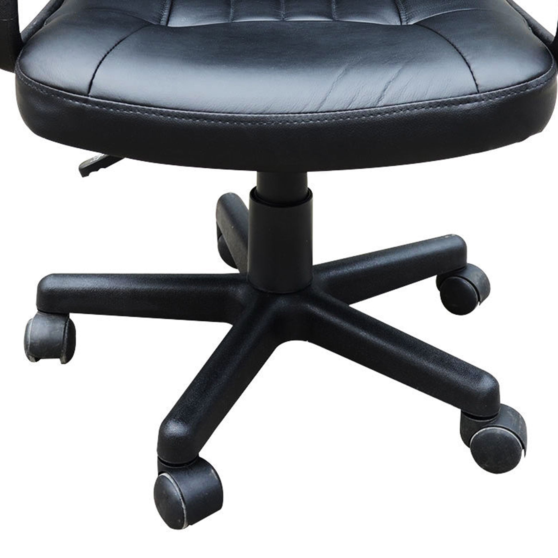 Swivel Executive Office Chair, PU Leather Desk Chair, Computer Chair, Gaming Seater, Black, HOMCOM, 9