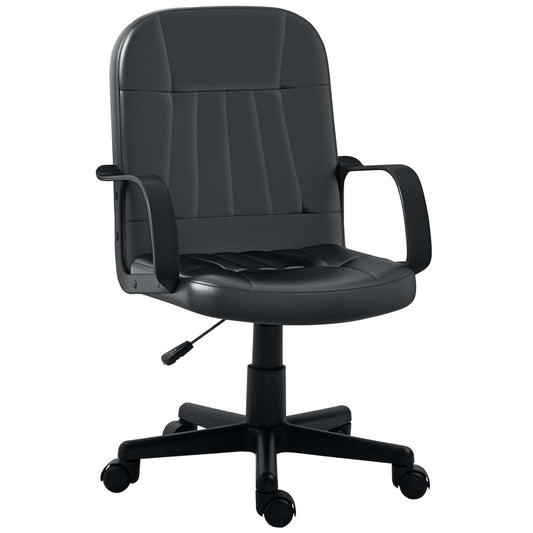 Swivel Executive Office Chair, PU Leather Desk Chair, Computer Chair, Gaming Seater, Black, HOMCOM, 1