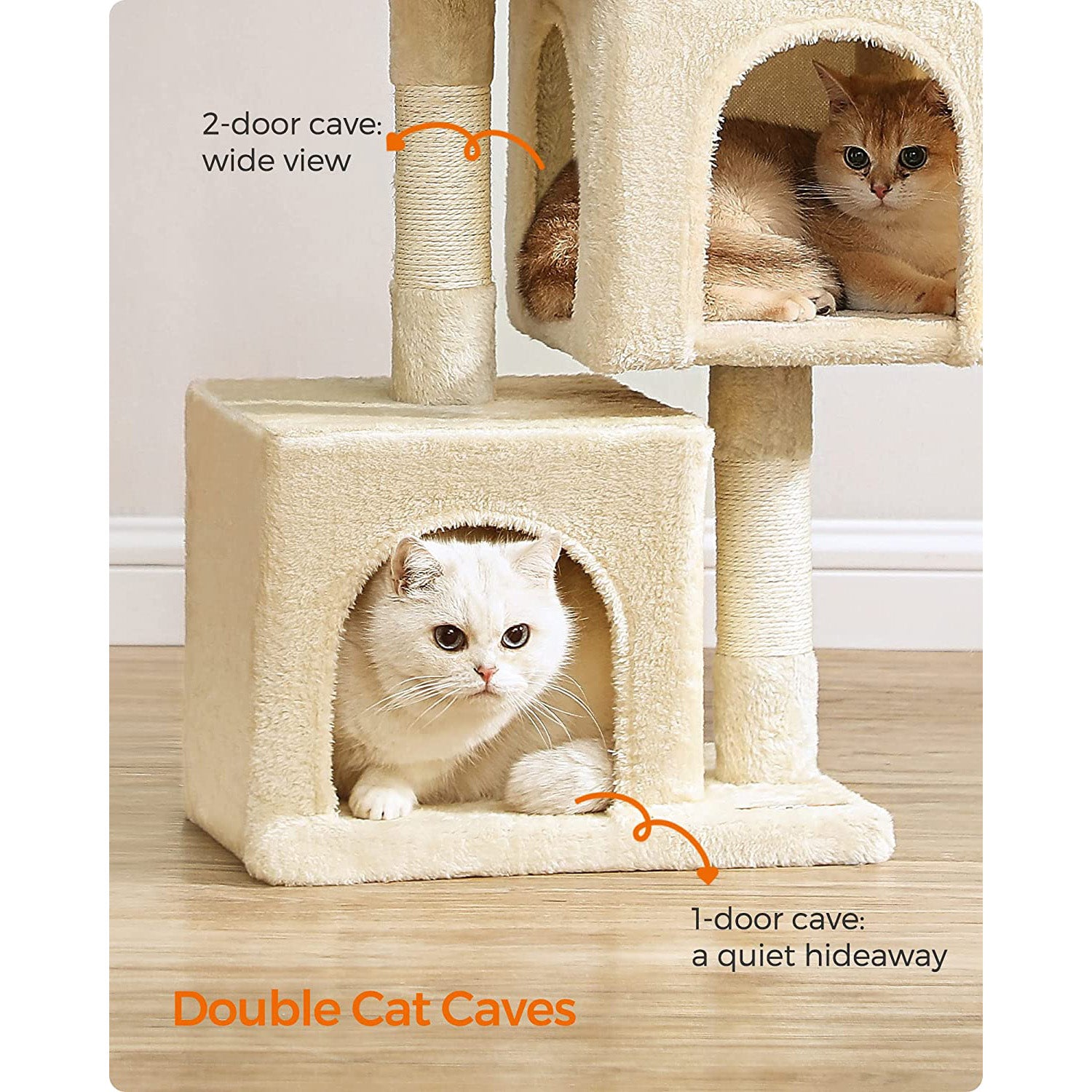 Cat Tree, 67 cm Cat Tower, S, Cat Condo for Kittens up to 3 kg, 7